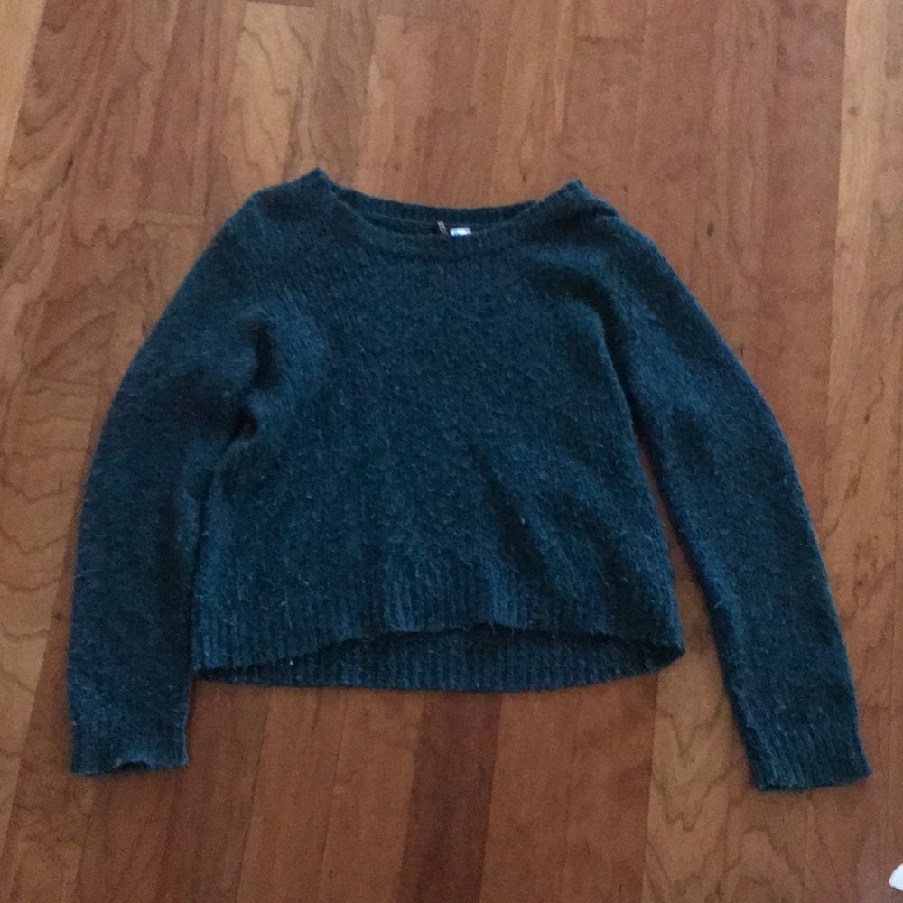 dark green sweater